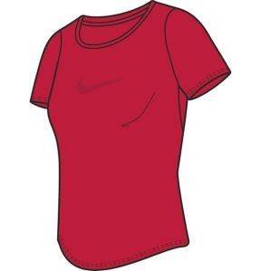 COTTON SWOOSH SHORT SLEEVE TEE / DARK RED