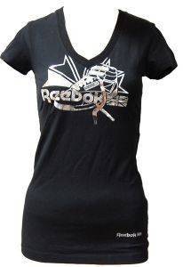 ������� REEBOK ST. W. V-NECK T-SHIRT �����/����� (M)