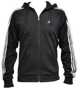 JACKET ADIDAS PERFORMANCE CREW ESSENTIALS 3 STRIPES FULL ZIP HOOD ΜΑΥΡΟ (M) JACKET ADIDAS PERFORMANCE CREW ESSENTIALS 3 STRIPES FULL ZIP HOOD ΜΑΥΡΟ (M)