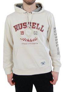  RUSSELL HOODED SWEAT DISTRESSED PRINT  (M)