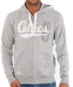  ADIDAS PERFORMANCE CELTICS WASHED FULL ZIP HOODY  (S)