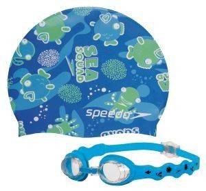 ΣΕΤ ΓΥΑΛΙΑ ΣΚΟΥΦΑΚΙ SPEEDO SEA SQUAD SWIM ΜΠΛΕ ΣΕΤ ΓΥΑΛΙΑ ΣΚΟΥΦΑΚΙ SPEEDO SEA SQUAD SWIM ΜΠΛΕ