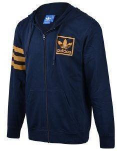 ΖΑΚΕΤΑ ADIDAS ORIGINALS 3FOIL HOODIE ΜΠΛΕ ΣΚΟΥΡΟ (S) ΖΑΚΕΤΑ ADIDAS ORIGINALS 3FOIL HOODIE ΜΠΛΕ ΣΚΟΥΡΟ (S)