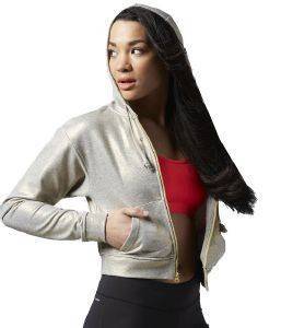 ΖΑΚΕΤΑ REEBOK METALLIC LUXE HOODIE ΧΡΥΣΗ ΜΑΤ (S) ΖΑΚΕΤΑ REEBOK METALLIC LUXE HOODIE ΧΡΥΣΗ ΜΑΤ (S)