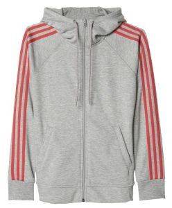 ΖΑΚΕΤΑ ADIDAS PERFORMANCE ESSENTIALS 3-STRIPES HOODIE ΓΚΡΙ/ΚΟΚΚΙΝΗ (M) ΖΑΚΕΤΑ ADIDAS PERFORMANCE ESSENTIALS 3-STRIPES HOODIE ΓΚΡΙ/ΚΟΚΚΙΝΗ (M)