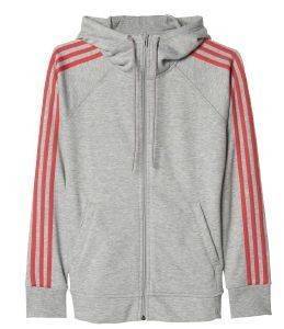 ΖΑΚΕΤΑ ADIDAS PERFORMANCE ESSENTIALS 3-STRIPES HOODIE ΓΚΡΙ/ΚΟΡΑΛΙ (L) ΖΑΚΕΤΑ ADIDAS PERFORMANCE ESSENTIALS 3-STRIPES HOODIE ΓΚΡΙ/ΚΟΡΑΛΙ (L)