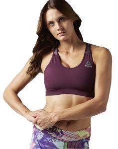  REEBOK WORKOUT READY STACKED LOGO BRA  (L)