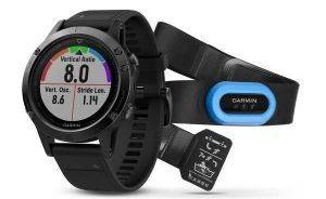  GARMIN FENIX 5 SAPPHIRE PERFORMER BUNDLE BLACK WITH BLACK BAND