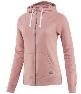 ΖΑΚΕΤΑ REEBOK ELEMENTS FLEECE FULL ZIP HOODIE ΡΟΖ (L) ΖΑΚΕΤΑ REEBOK ELEMENTS FLEECE FULL ZIP HOODIE ΡΟΖ (L)