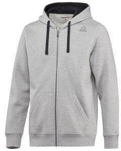 ΖΑΚΕΤΑ REEBOK ELEMENTS FLEECE FULL ZIP HOODIE ΓΚΡΙ (M) ΖΑΚΕΤΑ REEBOK ELEMENTS FLEECE FULL ZIP HOODIE ΓΚΡΙ (M)