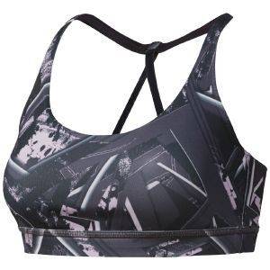  REEBOK WORKOUT TRIANGLE BACK ALLOVER PRINT BRA  (M)