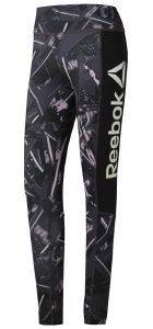  REEBOK WORKOUT READY ALLOVER PRINT LEGGINGS  (L)