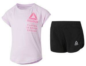 ΣΕΤ REEBOK GIRL\'S TEE AND SHORTS SET ΛΙΛΑ/ΜΑΥΡΟ (110 CM) ΣΕΤ REEBOK GIRL\'S TEE AND SHORTS SET ΛΙΛΑ/ΜΑΥΡΟ (110 CM)