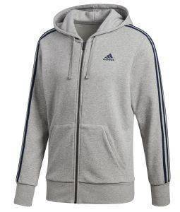 ΖΑΚΕΤΑ ADIDAS PERFORMANCE ESSENTIALS 3S FZ HOODED TRACK TOP ΓΚΡΙ (M) ΖΑΚΕΤΑ ADIDAS PERFORMANCE ESSENTIALS 3S FZ HOODED TRACK TOP ΓΚΡΙ (M)