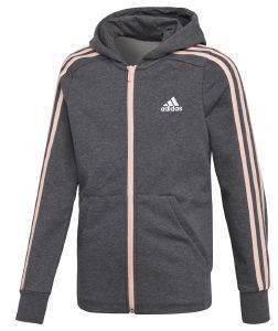 ΖΑΚΕΤΑ ADIDAS PERFORMANCE YG 3S FZ HOODED TRACK TOP ΓΚΡΙ (152 CM) ΖΑΚΕΤΑ ADIDAS PERFORMANCE YG 3S FZ HOODED TRACK TOP ΓΚΡΙ (152 CM)