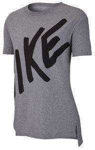 ΜΠΛΟΥΖΑ NIKE DRY TRAINING HI-LO T-SHIRT ΓΚΡΙ (L)