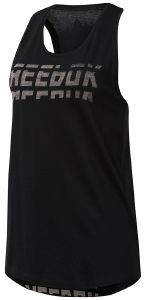 REEBOK ΦΑΝΕΛΑΚΙ REEBOK WORKOUT READY MEET YOU THERE GRAPHIC TANK TOP ΜΑΥΡΟ