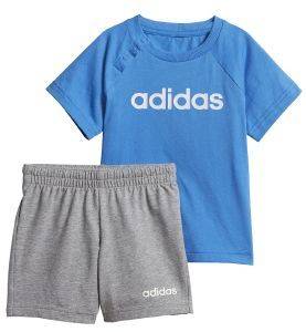 ΣΕΤ ADIDAS PERFORMANCE LINEAR SUMMER SET ΜΠΛΕ/ΓΚΡΙ (104 CM) ΣΕΤ ADIDAS PERFORMANCE LINEAR SUMMER SET ΜΠΛΕ/ΓΚΡΙ (104 CM)