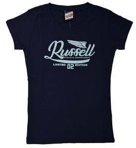  RUSSELL ATHLETIC GLITTER PRINTED WINGS S/S CREW TEE   (M)