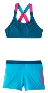  NIKE RIFT PRISM CROSSBACK SPORT BIKINI & SHORT SET  (S)