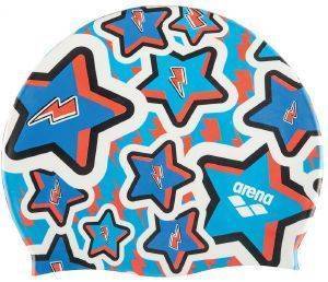 ΣΚΟΥΦΑΚΙ ARENA PRINT JR POOL CAP STARS THUNDER ΜΠΛΕ ΣΚΟΥΦΑΚΙ ARENA PRINT JR POOL CAP STARS THUNDER ΜΠΛΕ
