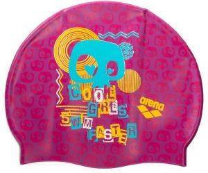 ΣΚΟΥΦΑΚΙ ARENA PRINT JR POOL CAP COOL GIRLS ΡΟΖ ΣΚΟΥΦΑΚΙ ARENA PRINT JR POOL CAP COOL GIRLS ΡΟΖ