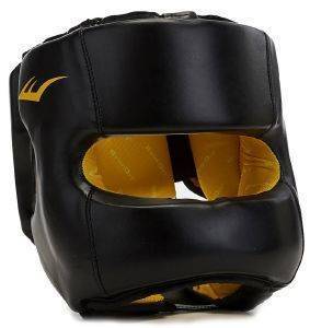 EVERLAST ΚΑΣΚΑ EVERLAST ELITE HEADGEAR WITH SYNTHETIC LEATHER ΜΑΥΡΗ