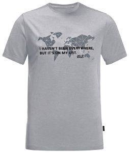ΜΠΛΟΥΖΑ JACK WOLFSKIN JWP WORLD TEE ΓΚΡΙ (M) ΜΠΛΟΥΖΑ JACK WOLFSKIN JWP WORLD TEE ΓΚΡΙ (M)
