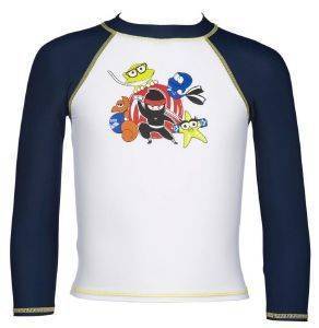 ARENA ΜΠΛΟΥΖΑΚΙ ARENA WATER TRIBE BOY UV L/S SUN TEE ΛΕΥΚΟ/ΜΑΥΡΟ