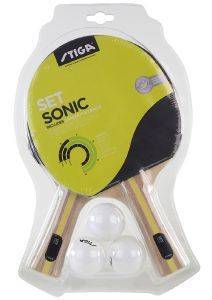 SET STIGA SONIC 2 BATS + 3 BALLS