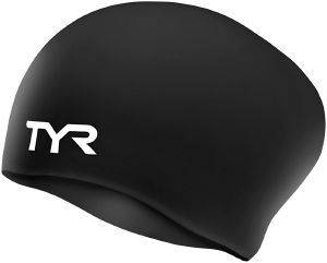  TYR LONG HAIR WRINKLE-FREE SILICONE ADULT SWIM CAP 