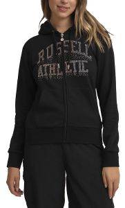 RUSSELL ATHLETIC ΖΑΚΕΤΑ RUSSELL ATHLETIC ZIP-THROUGH HOODY ΜΑΥΡΗ