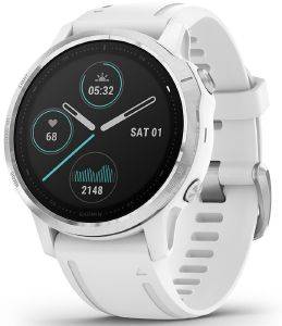  GARMIN FENIX 6S SILVER WITH WHITE BAND