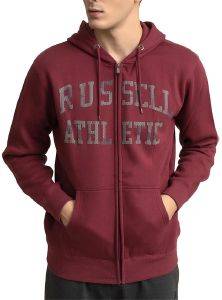  RUSSELL ATHLETIC CAMO TONAL PRINT ZIP THROUGH HOODY  (M)