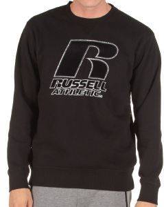 RUSSELL ATHLETIC ΜΠΛΟΥΖΑ RUSSELL ATHLETIC OUTLIBE CREWNECK SWEATSHIRT ΜΑΥΡΗ