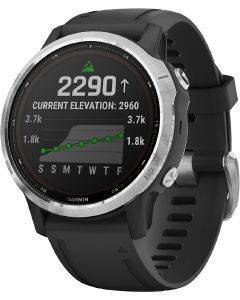  GARMIN FENIX 6S SOLAR SILVER WITH BLACK BAND