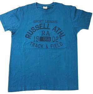 RUSSELL ATHLETIC ΜΠΛΟΥΖΑ RUSSELL ATHLETIC TRACK - FIELD S/S CREWNECK TEE ΜΠΛΕ