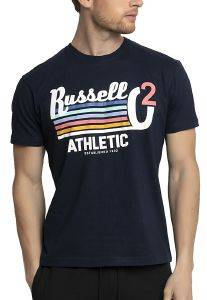 RUSSELL ATHLETIC STRIPED 02 S/S CREWNECK TEE   (S)