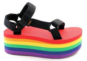 TEVA ΣΑΝΔΑΛΙ TEVA FLATFORM UNIVERSAL RAINBOW ΜΑΥΡΟ