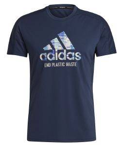  ADIDAS PERFORMANCE RUN FOR THE OCEANS GRAPHIC TEE   (M)