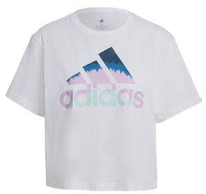  ADIDAS PERFORMANCE FARM RIO TIE-DYE-INSPIRED GRAPHIC CROPPED TEE 