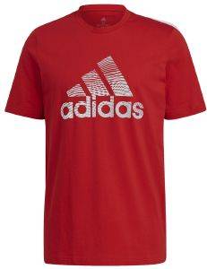  ADIDAS PERFORMANCE EXTRUSION MOTION PUFF-PRINT LOGO GRAPHIC TEE  (S)