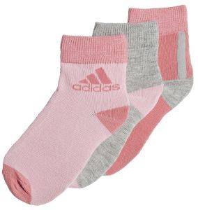  ADIDAS PERFORMANCE ANKLE SOCKS 3 PAIRS // (22-24)