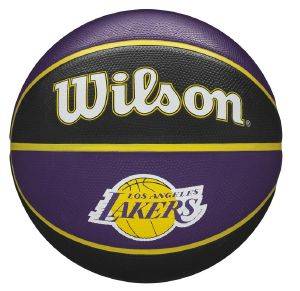 WILSON ΜΠΑΛΑ WILSON NBA TEAM TRIBUTE LA LAKERS ΜΩΒ/ΜΑΥΡΟ (7)