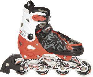 AMILA ΠΑΤΙΝΙΑ INLINE SKATE AMILA ΑΛΟΥΜΙΝΙΟΥ ΜΑΥΡΑ/ΚΟΚΚΙΝΑ