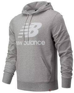  NEW BALANCE ESSENTIALS STACKED LOGO PULLOVER HOODIE  (S)