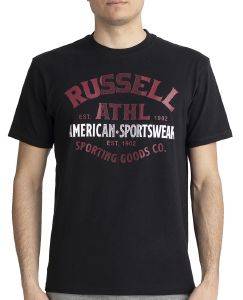 RUSSELL ATHLETIC ΜΠΛΟΥΖΑ RUSSELL ATHLETIC SPORTSWEAR S/S CREWNECK TEE ΜΑΥΡΗ