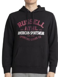 RUSSELL ATHLETIC ΦΟΥΤΕΡ RUSSELL ATHLETIC SPORTSWEAR PULLOVER HOODY ΜΑΥΡΟ