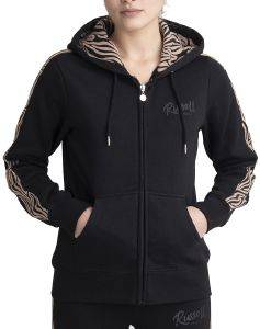 RUSSELL ATHLETIC ΖΑΚΕΤΑ RUSSELL ATHLETIC ANIMAL ZIP THROUGH HOODY ΜΑΥΡΗ