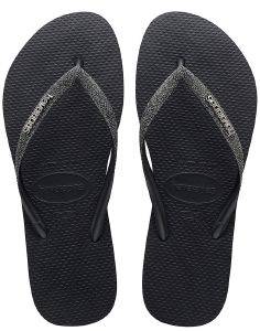 HAVAIANAS ΣΑΓΙΟΝΑΡΑ HAVAIANAS SLIM GLITTER II ΜΑΥΡΗ